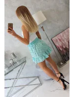 Mátová puntíkatá sukně