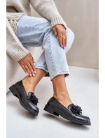 Dámské lakové mokasíny S.Barski HY369A černé