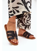 Dámské Pantofle Na Plochém Podpatku Černé Mirona Dámské Pantofle Na Plochém Podpatku Černé Mirona