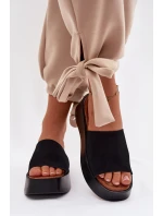 Dámské sandály na platformě Černé Liorisse