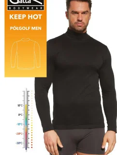 Pánský polorolák 3079S Keep Hot Černá - Gatta