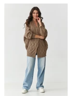 Svetr na zapínání  model 217408 Makadamia