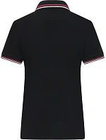 Daiber JN 1305 Dámské těžké piqué polo s proužky 02.1305 black/white/red
