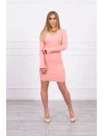 Šaty se zlatým řetízkem meruňková Šaty se zlatým řetízkem meruňková