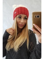 Čepice Paris fleece K212 ecru+bordeaux