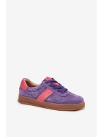 Semišové dámské tenisky Vinceza 79576 fialové