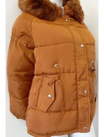 Dámská zimní bunda BX4195.57 písková - FPrice