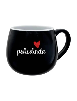 POHODINDA - černý keramický hrníček 300 ml