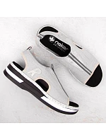 Pohodlné nazouvací sandály Rieker W RKR686 metallic