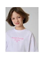 Dívčí volné tričko s potiskem 4F 4FJRSS26TTSHF3825-10S