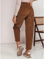 Dámské manšestrové kalhoty SOFTYLA v pruhované velbloudí barvě FashionStreet UY2279