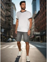 Pánské džínové šortky šedé FashionStreet SX2501