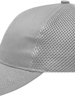 Daiber MB 6216 6 panelová kšiltovka ze vzdušné síťoviny 03.6216 light grey