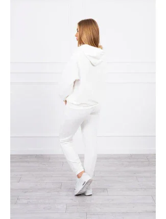 Tepláková souprava s kapucí ecru