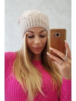 Sandra K210 světle béžová fleecová čepice