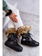 Dámské šněrovací boty do sněhu Černá Santero Dámské šněrovací boty do sněhu Černá Santero