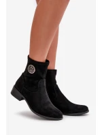 Dámské kotníčkové boty na ploché podrážce se zipem béžové Loratie