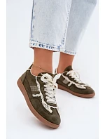 Dámské tenisky s krajkou zelené Ilrene