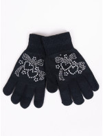 Dívčí pětiprsté rukavice Yoclub s tryskami RED-0216G-AA50-008 Black