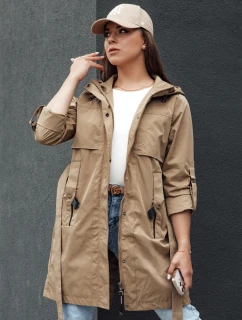 Dámská přechodná bunda parka MODERNS tmavě béžová FashionStreet TY4389