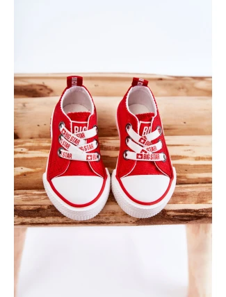 Dětské látkové tenisky BIG STAR KK374051 červená