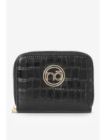 Dámská peněženka z přírodní kůže s zvířecím vzorem Malá Nobo NPUR-LR0020-C020 Černá