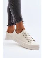 Dámské tenisky z ekologické kůže Big Star NN274847 Bílé