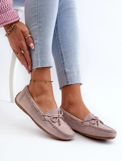 Dámské semišové mokasíny fialové Si Passione