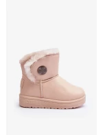 Dětské sněhule zateplené kožešinou Béžová Big Star Dětské sněhule zateplené kožešinou Béžová Big Star