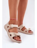 Dámské pěnové sandály na platformě Big Star – béžové