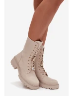 Botki workery dámské s přívěsky – medvídek a srdce, béžové Iravine
