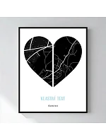 Personalizovaný magický fotoobraz v rámu - 50x70 - Dvě místa, jedno srdce Personalizovaný magický fotoobraz v rámu - 50x70 - Dvě místa, jedno srdce