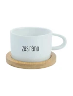 ZAS_RÁNO - bílý hrníček makronka 200 ml