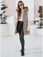 Dámská prošívaná vesta BRITA béžová FashionStreet TY3267