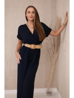 Kombinéza s ozdobným páskem v pase námořnictvo Kombinéza s ozdobným páskem v pase námořnictvo