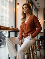 Dámský svetr my2418 Skořicová - FashionStreet Dámský svetr my2418 Skořicová - FashionStreet