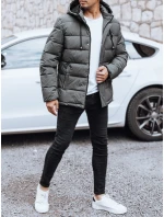 Pánská prošívaná zimní bunda s kapucí FashionStreet graphite TX5053