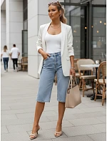 Dámské džínové bermudy s vysokým pasem modré FashionStreet SY0491