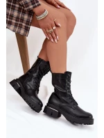 Dámské pracovní kotníky na klocku černé Alviora