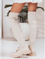 Dámské ponožkové boty béžové FashionStreet ZY1323