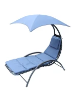 Lehátko se slunečníkem BERGAMO 200x125x180CM tmavě modré
