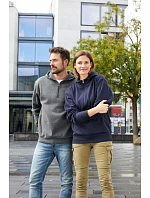 Daiber JN 839 Prac. mikina z bio bavlny, kapuce, "1/4" zip 02.0839 dark melange Daiber JN 839 Prac. mikina z bio bavlny, kapuce, "1/4" zip 02.0839 dark melange