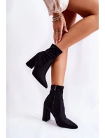 Dámské Materiál Boty Na Podpatku Černá Amile