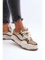 Dámské tenisky na platformě hnědé Etnaria