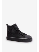 Dámské Zateplené Tenisky Z Eko Kůže Big Star OO274790 Černé