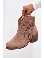 Dámské kovbojky HY61-8012 béžové - S.Barski Dámské kovbojky HY61-8012 béžové - S.Barski