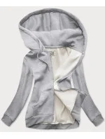 Světle šedá dámská sportovní mikina (W03-2) Světle šedá dámská sportovní mikina (W03-2)