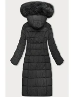 Dámská zimní bunda v grafitové barvě s kapucí J Style (16M9126-105)