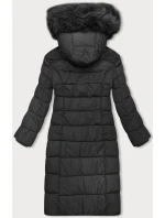 Dámská zimní bunda v grafitové barvě s kapucí J Style (16M9126-105)
