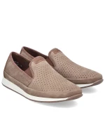 Rieker pánské kožené prolamované polobotky hnědé 11955-64